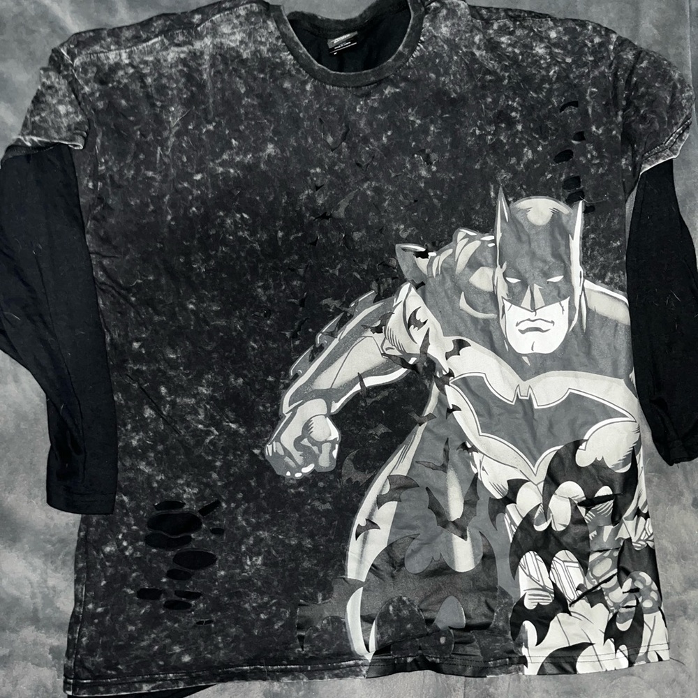 Batman Black and Gray Graphic Tee